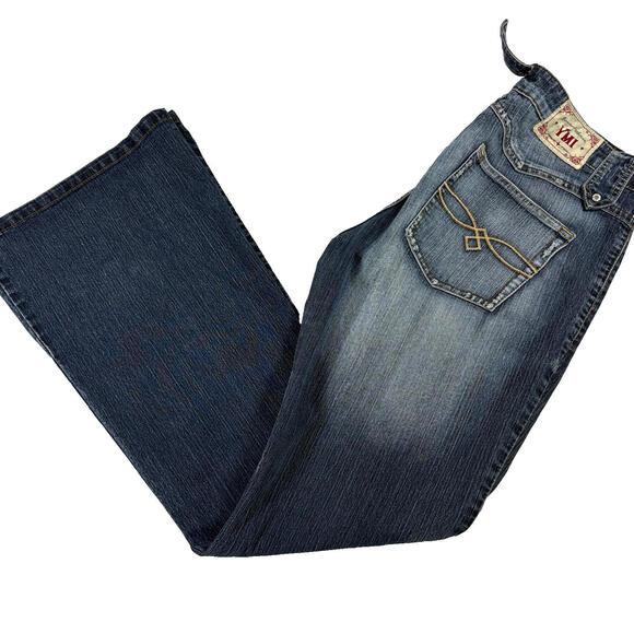 YMI Womens Jeans Size 11 Blue Denim Bootcut Stretch Low Rise Y2K 90s Grunge - Picture 1 of 16